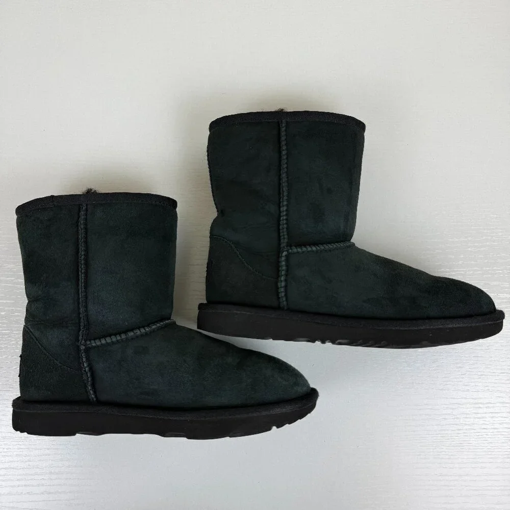 EUC UGG Classic Black Short Boots S/N 1017703K